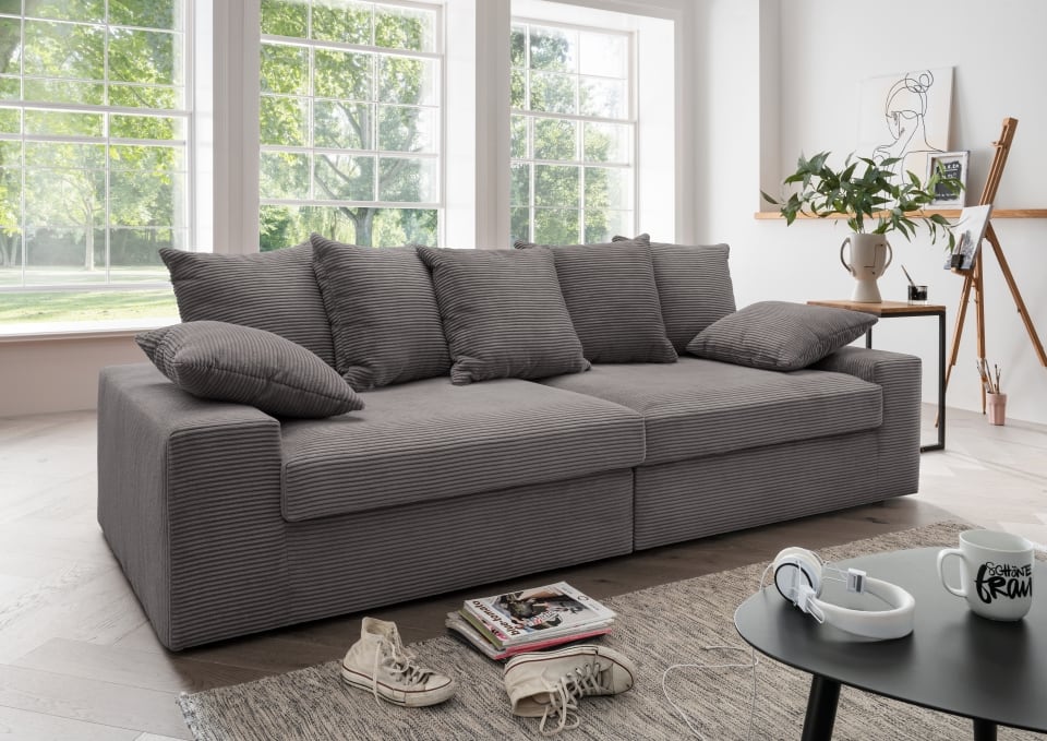 Benformato Big Sofa Sassari: Stilvolle Gemütlichkeit mit Cord-Bezug und Flexiblen Farboptionen
