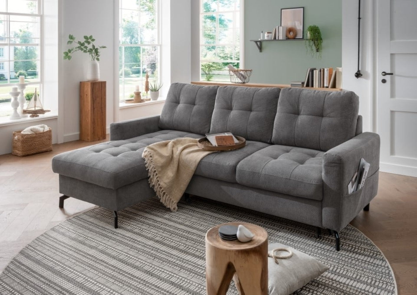 Benformato Sofa Treviso: Schlaffunktion, Bettkasten & Luxus-Mikrofaser