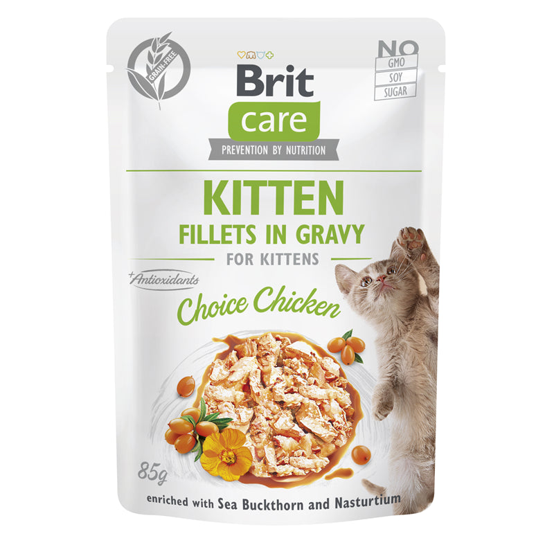 Brit Care Cat Fillets in Gravy Kitten 24x85g
