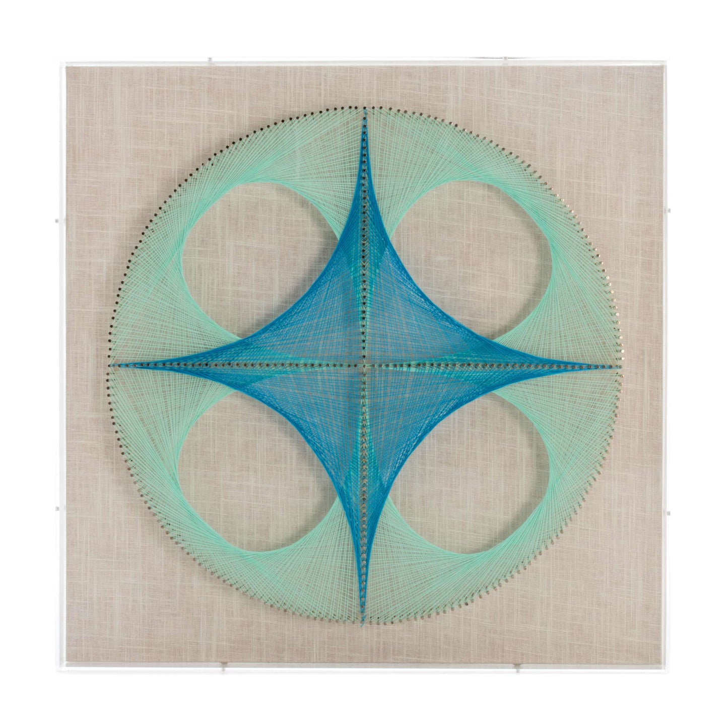 Faden-Wandbild Happiness 45cm x 45cm