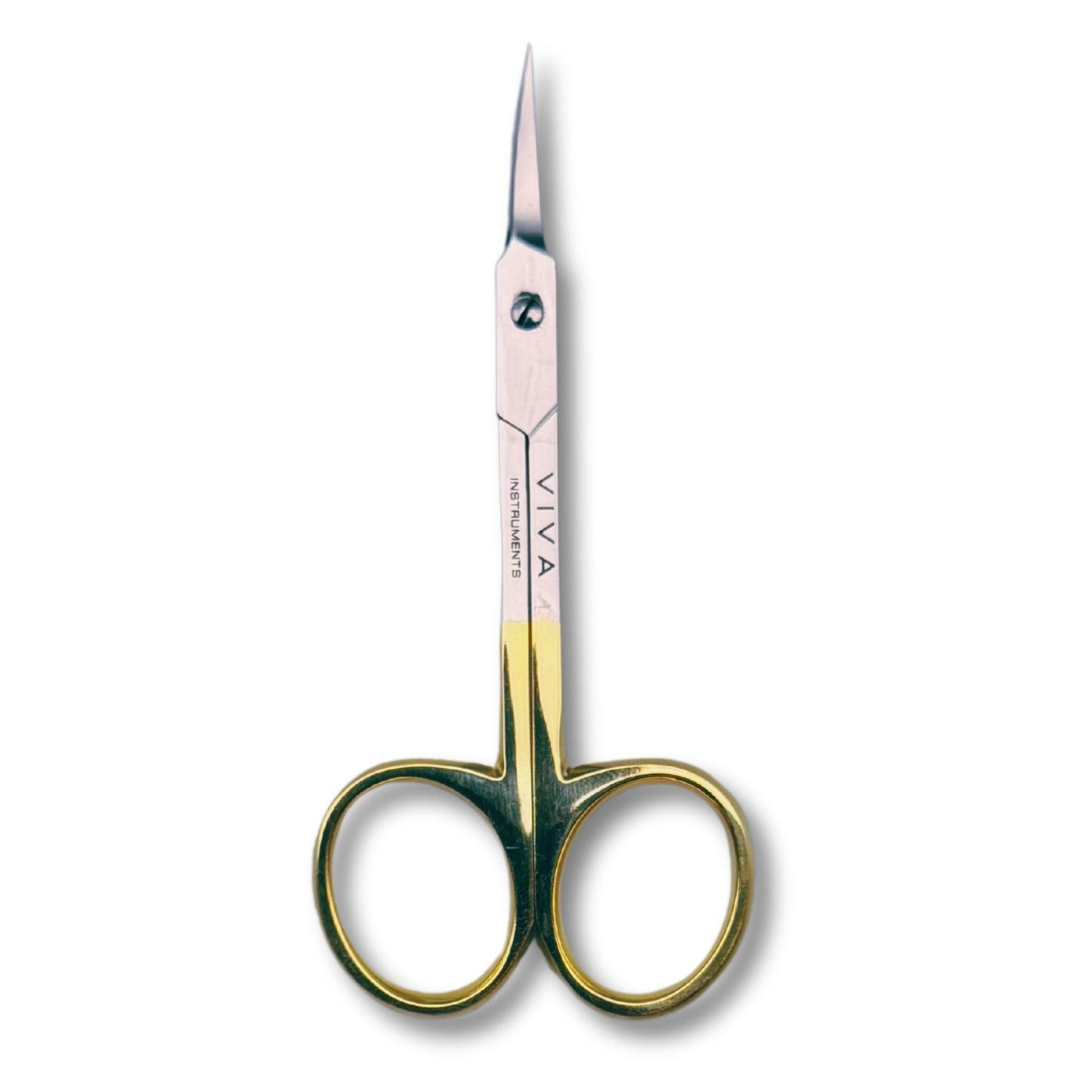 Cuticle Nail Scissors - 9.5cm Double Bent Gold