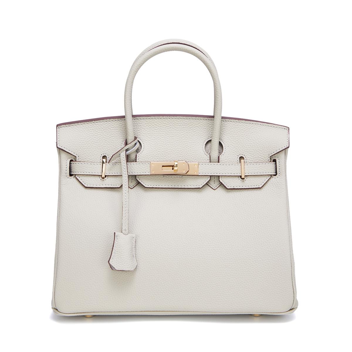 Neue Togo Small Grain Gold Buckle Platin Toe Cover Layer Rindsleder Damentasche Große Kapazität Handtasche Damentasche 35x15x25cm strapless