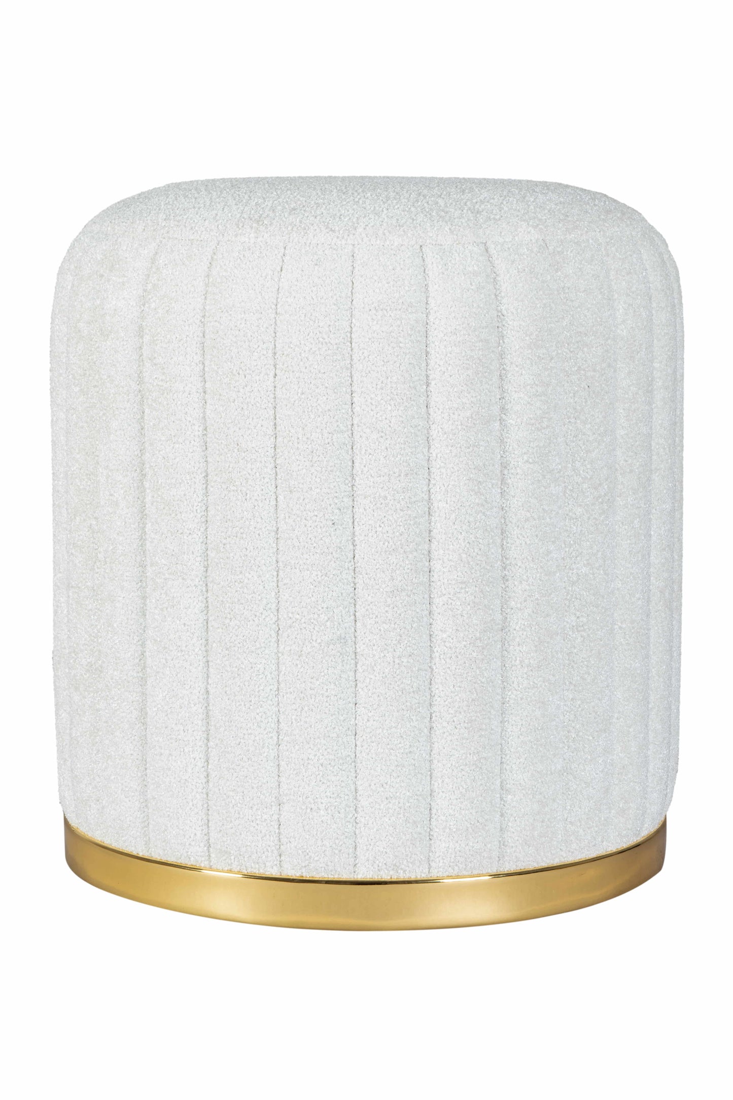 Hocker Doric 135 Weiß / Gold