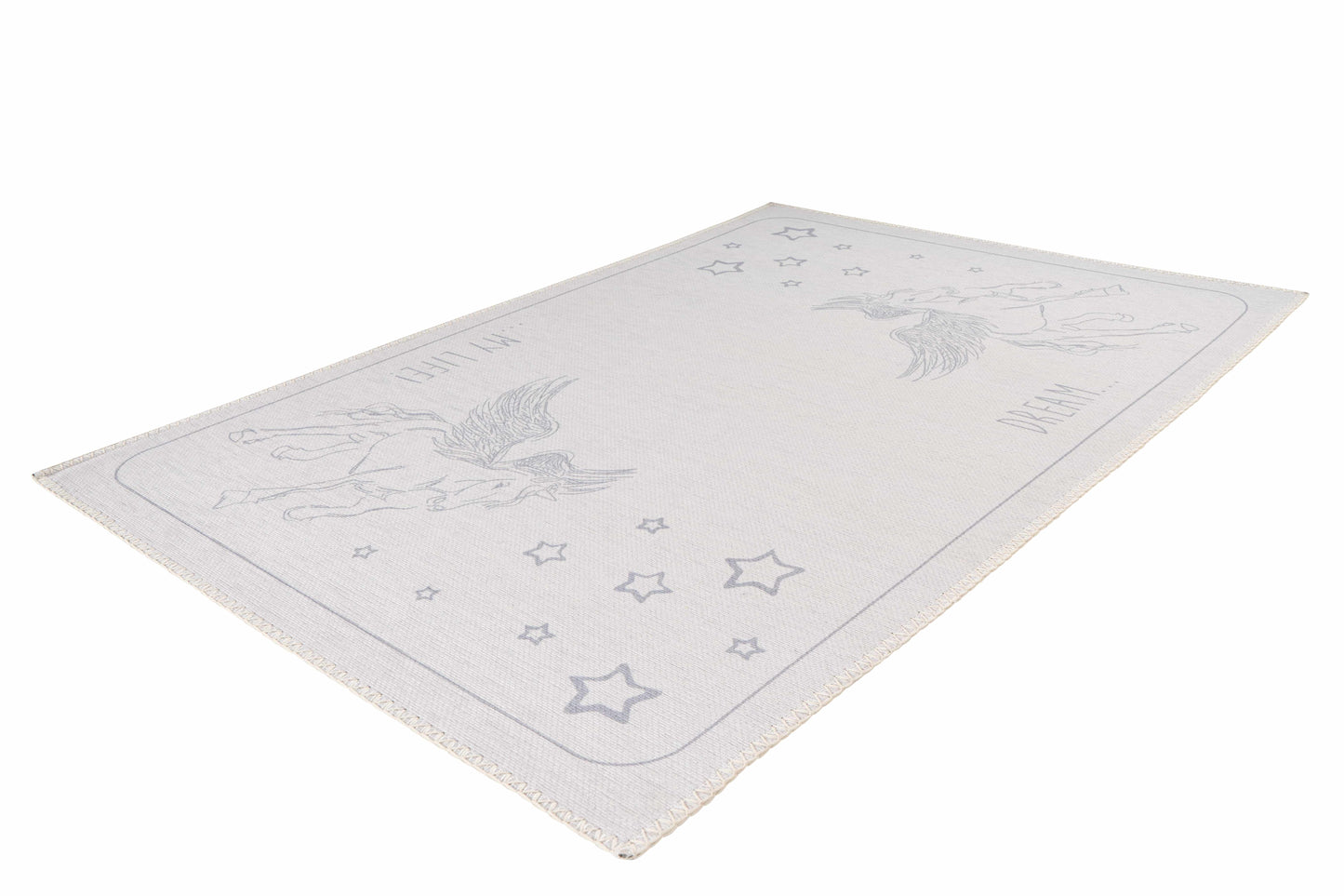 Teppich Bambini 200 Grau Ø 160cm RUND | Kinderteppich | Flachflor