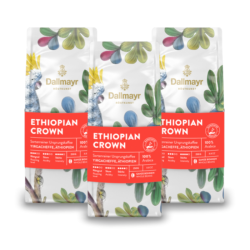 Röstkunst Ethiopian Crown 3 x 250g ganze Bohne