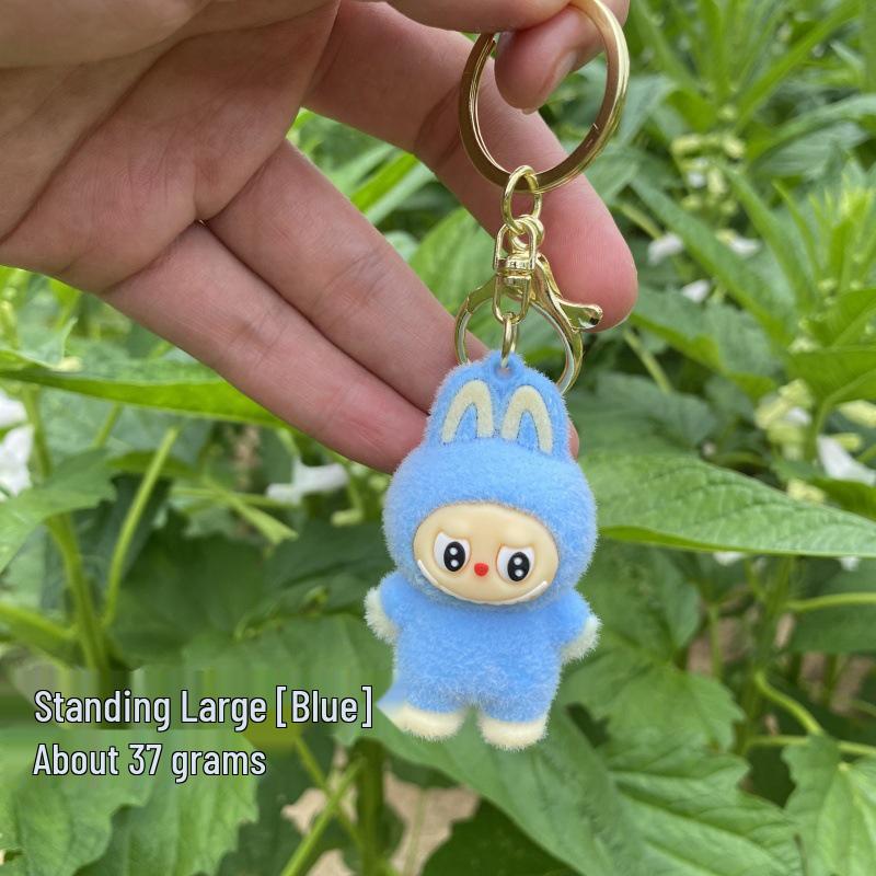 Beflockter Labubu Mini Schlüsselanhänger & Autoanhänger Large 37-45g