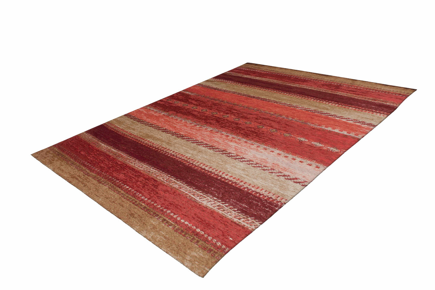 Teppich Blaze 200 Multi / Rot 75cm x 150cm | Jacquard-Teppich | Flachflor