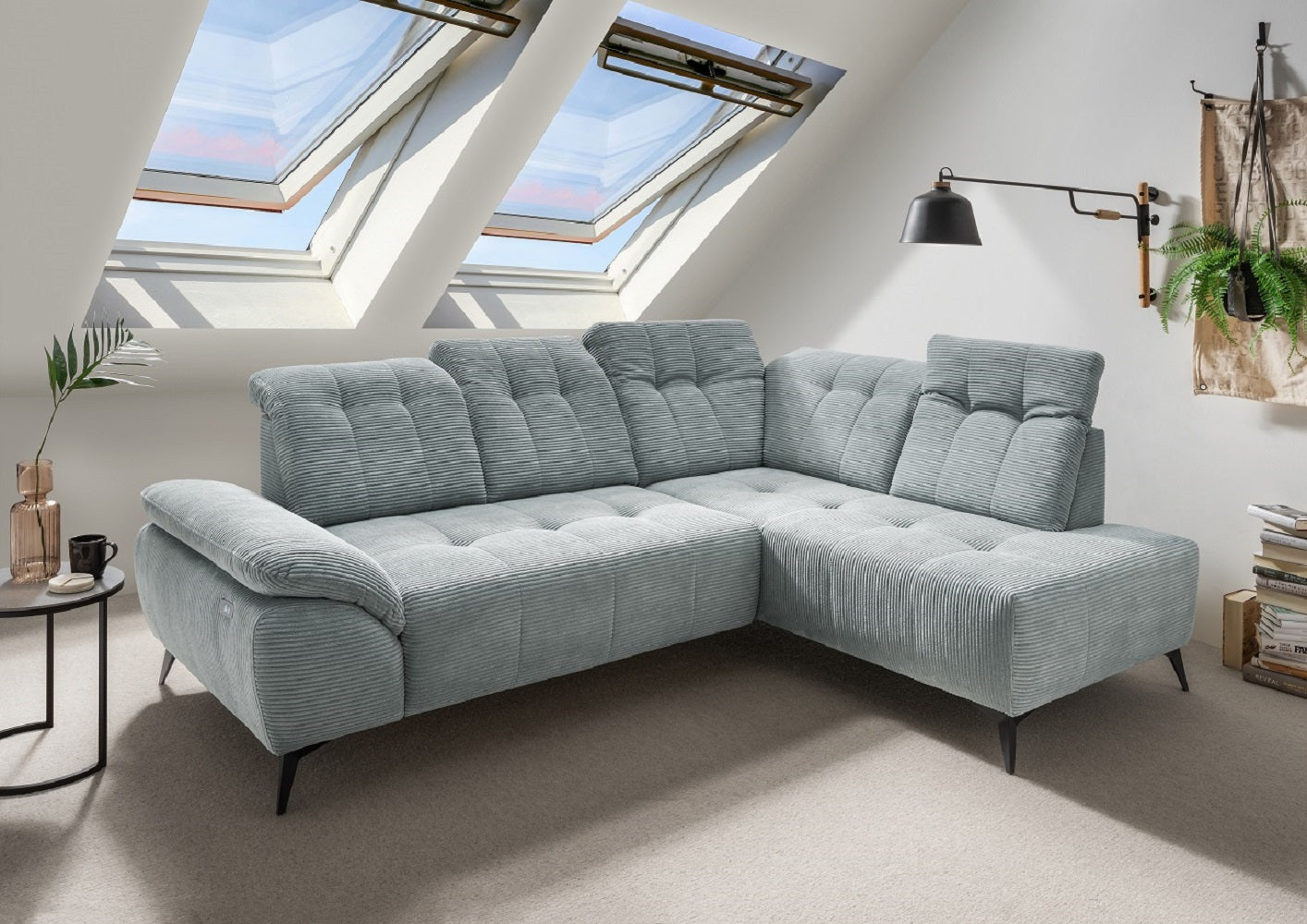 Fiore - Ecksofa mit elektrischem Sitzvorschub