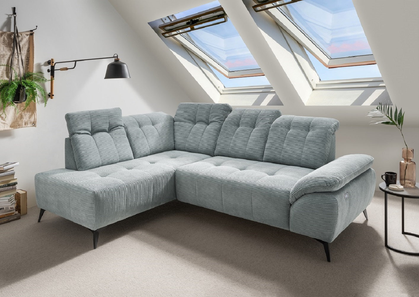 Fiore - Ecksofa mit elektrischem Sitzvorschub