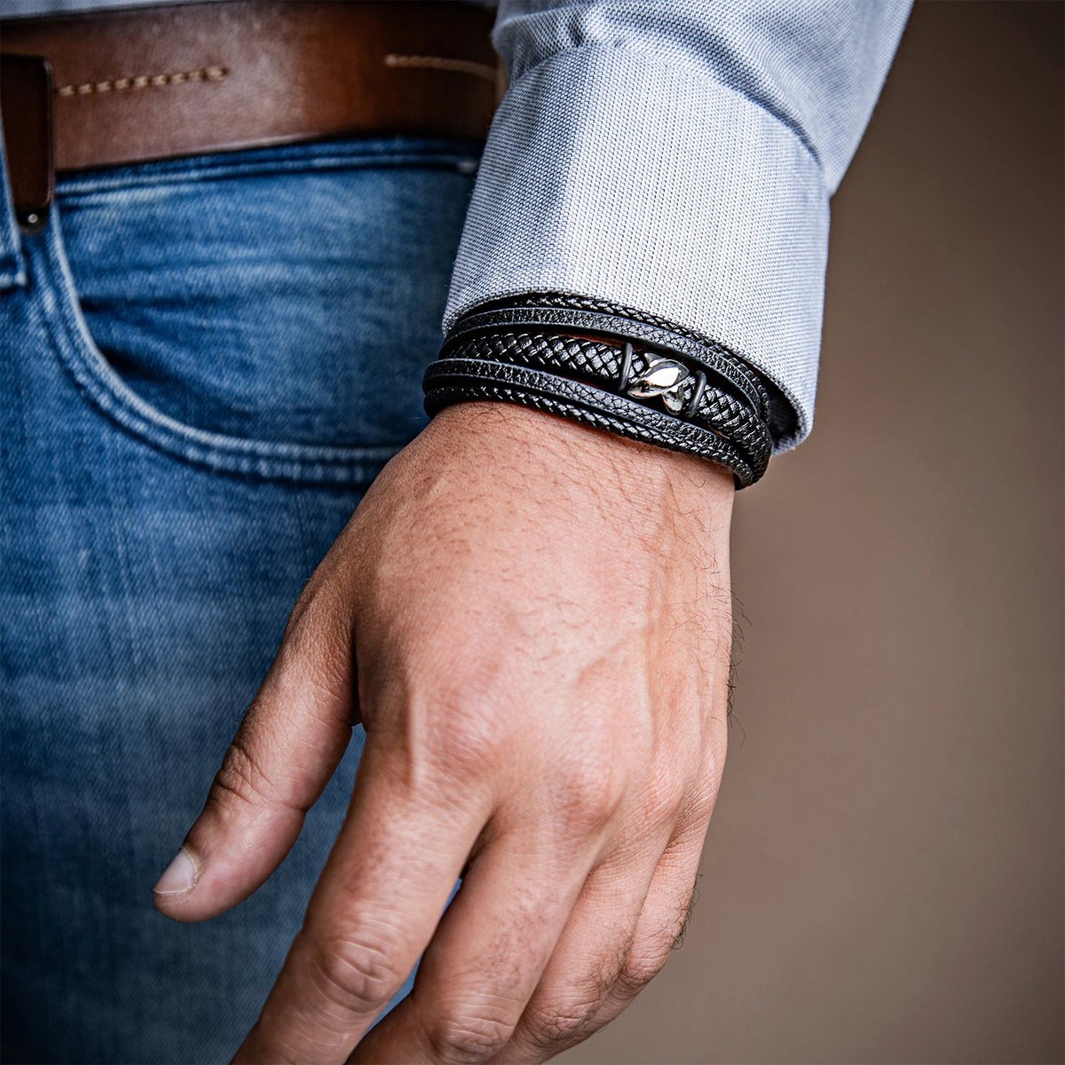 Lederarmband "Flake"