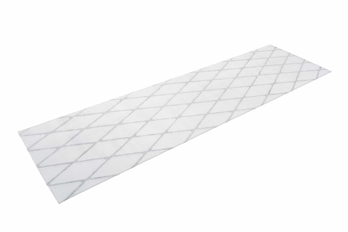 Vivica 225 Weiß / Graublau 80cm x 250cm