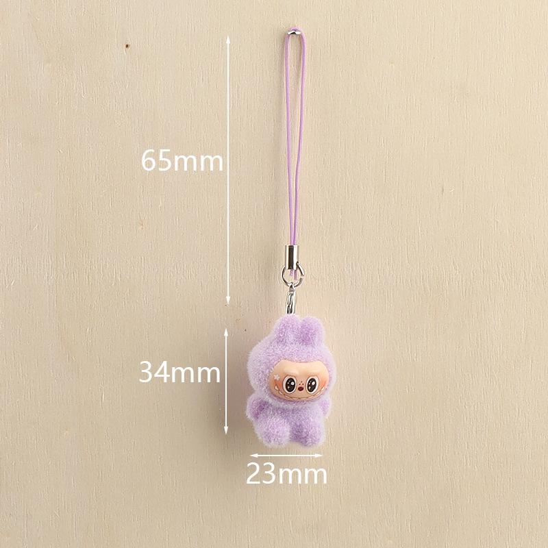Plüschtier Schlüsselanhänger Anhänger Kleines Plüschtier Taschenanhänger violett