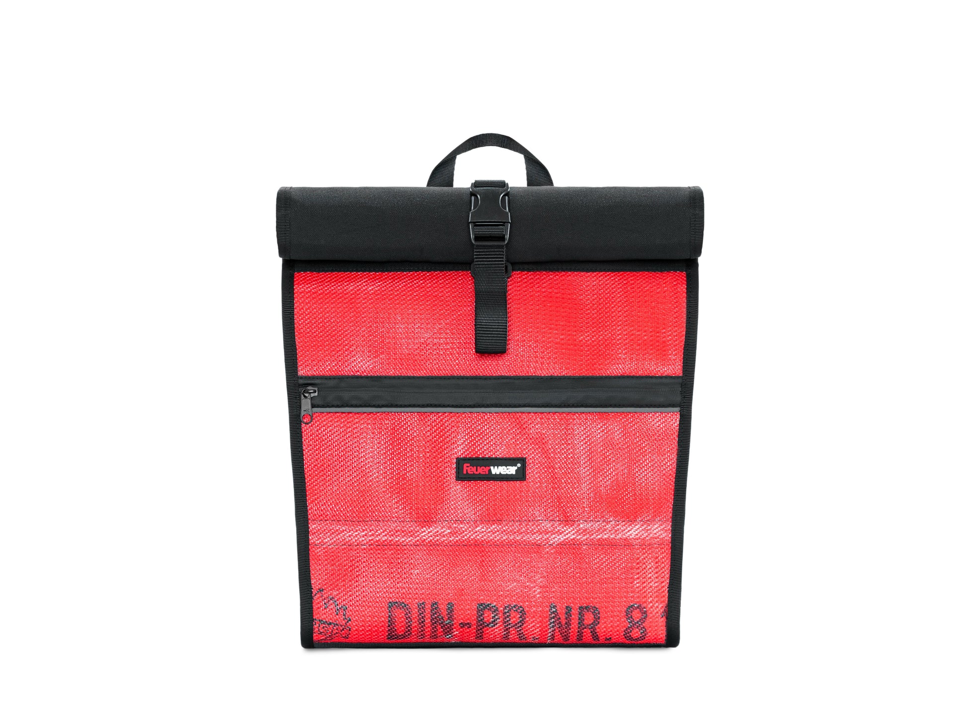 Feuerwear Fahrradtasche Sam, rot, aus recyceltem Feuerwehrschlauch