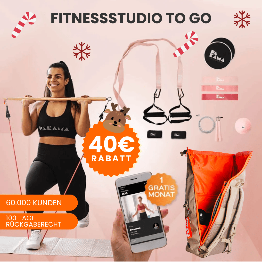 Mrs. Balance Fitnessstudio to Go (inkl. App) - Alle Tools + Earth Bag (beige) / PARIS Pink