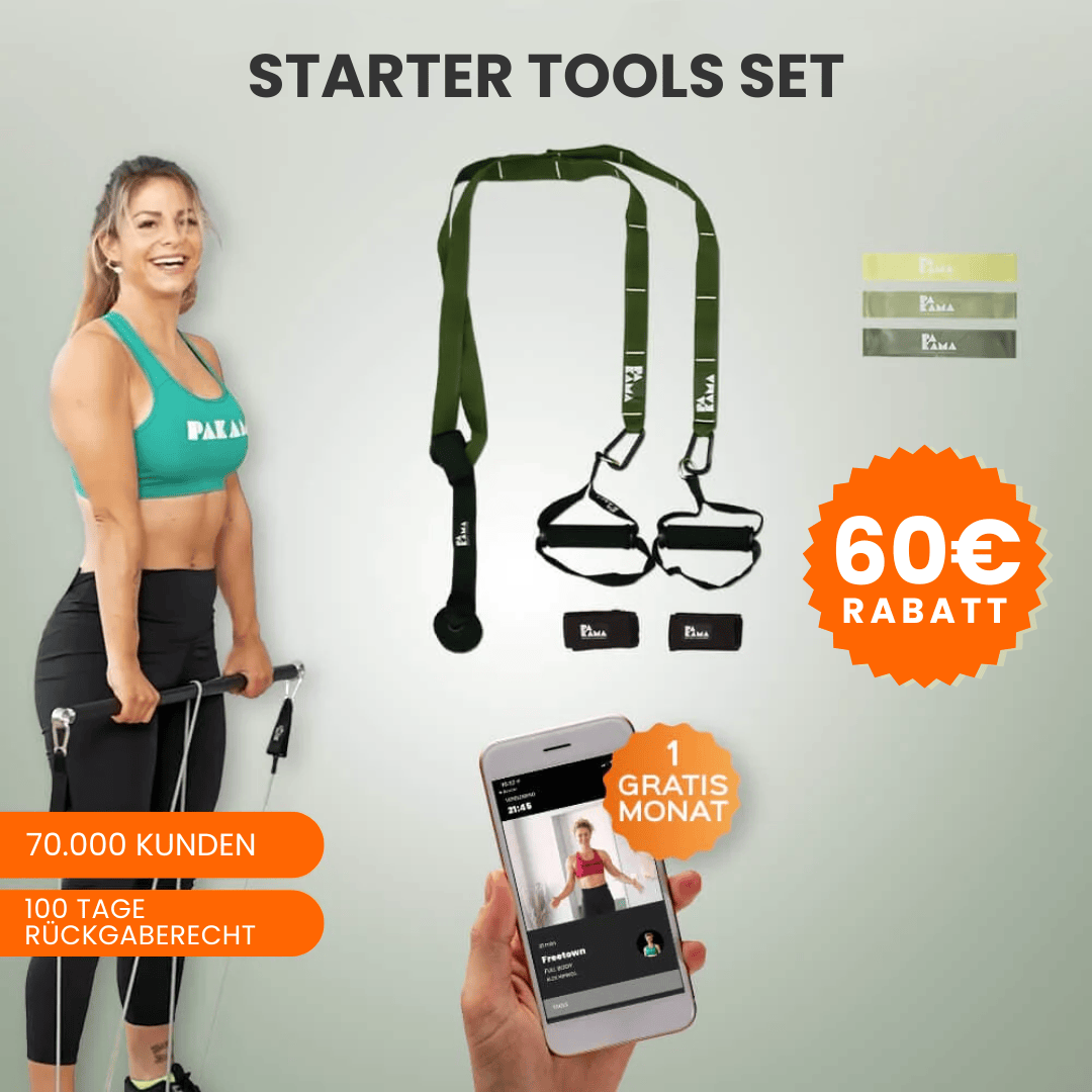 Fitnessstudio to Go (inkl. App) - Starter Tools Set / GOTHAM Green