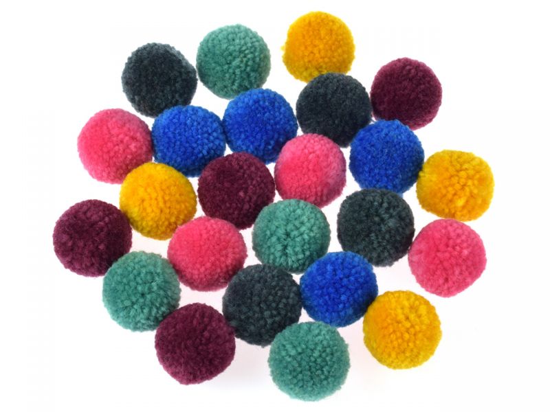 Folia Woll-Pompons »Party«