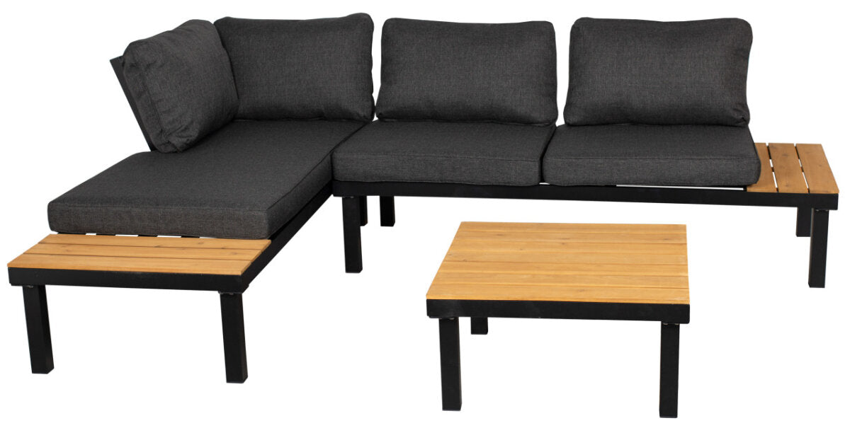 Gartenmöbel Lounge Set Noja Eukalyptus inkl. Tisch
