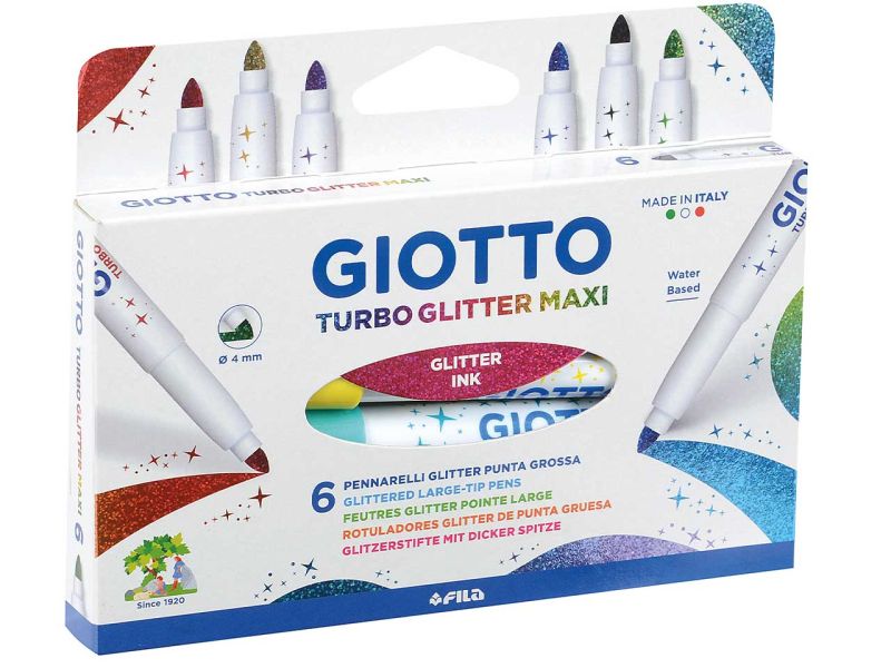 GIOTTO Turbo Glitter Maxi, 6er-Set