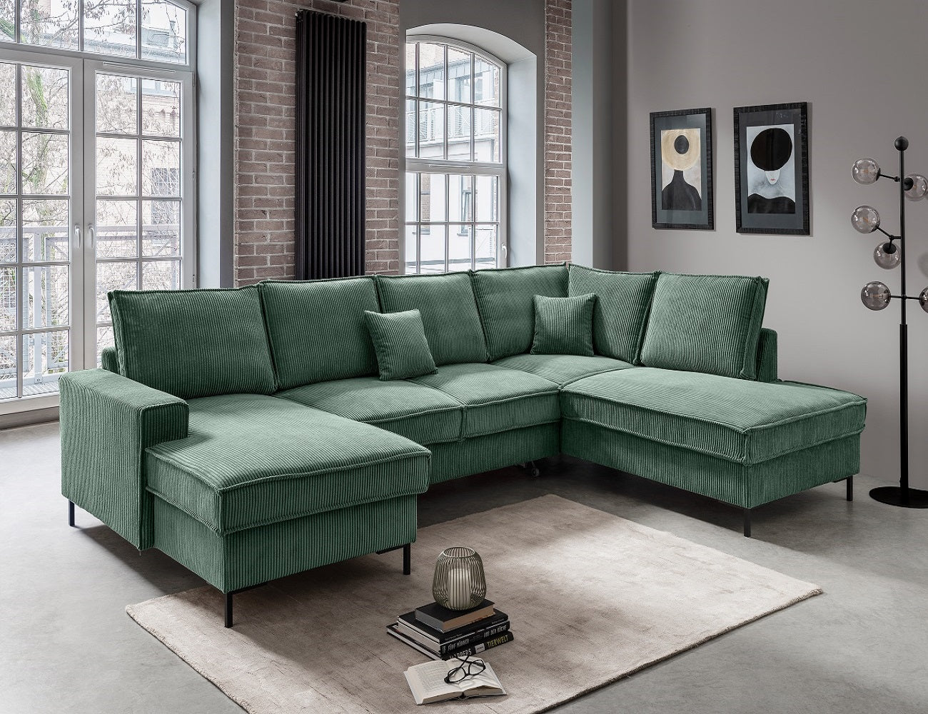 Wohnlandschaft Rom - mit Schlaffunktion und Bettkasten