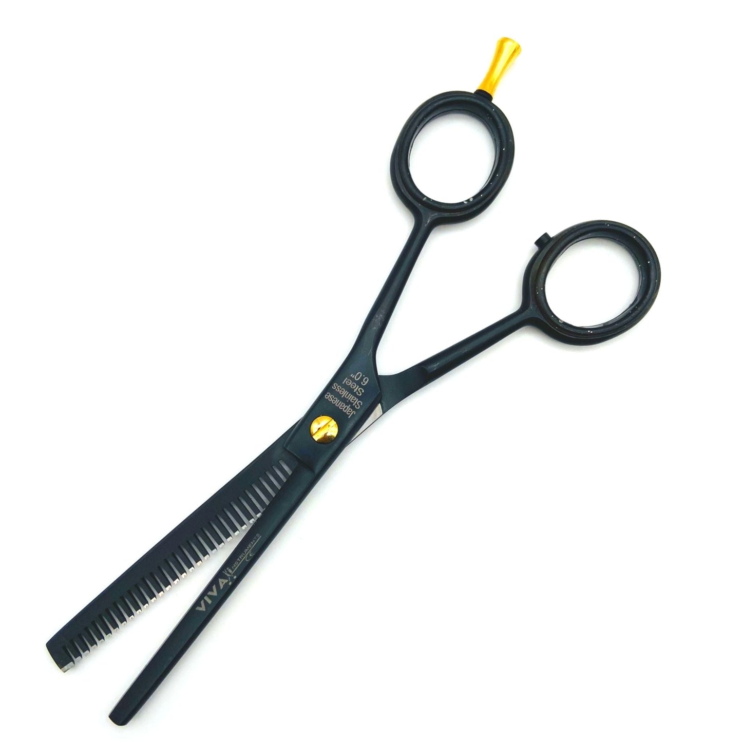 Barber Thinning Scissors 6'' Inch - Black