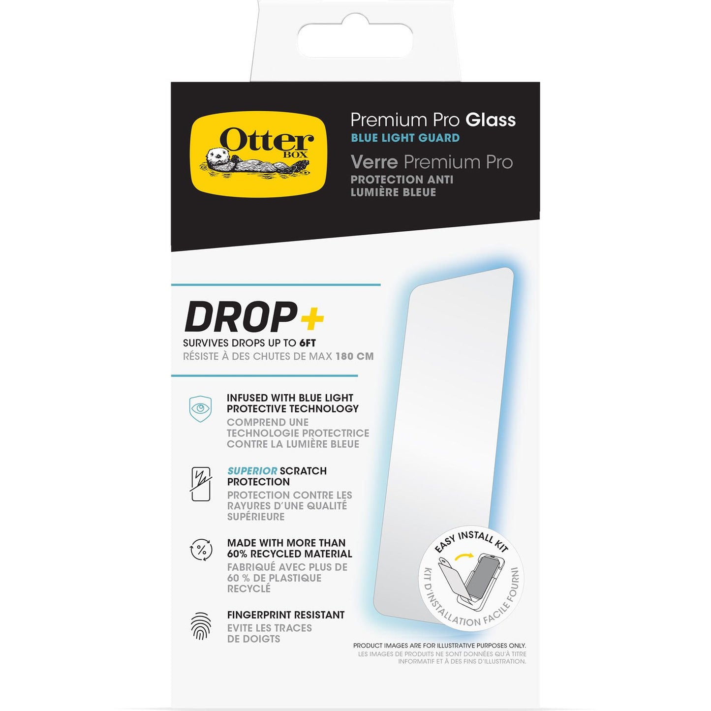 OtterBox Premium Pro Glass Blue Light Apple iPhone 16 Pro - clear