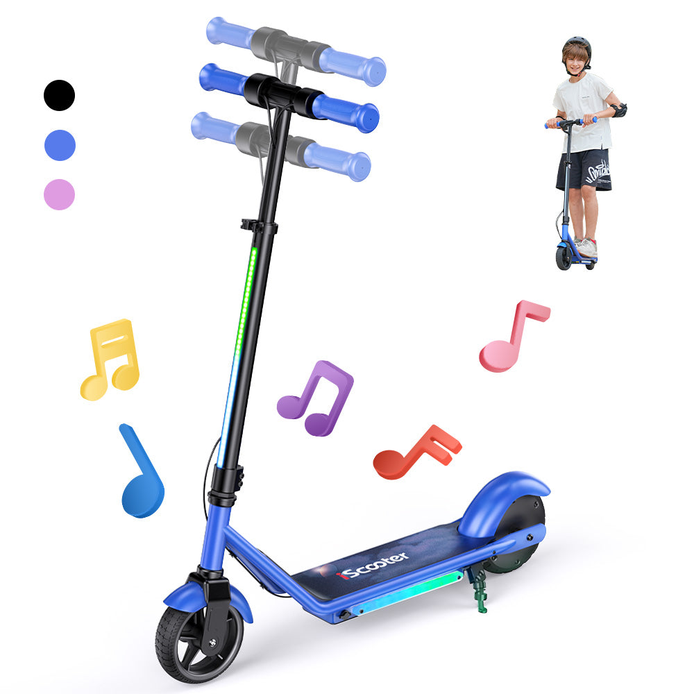 iScooter iK3Pro / iK3Max Kinder E-Scooter mit LED-Lichteffekten - iK3Pro Blau