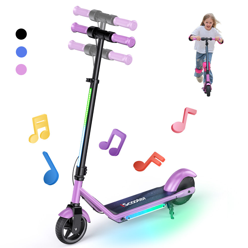 iScooter iK3Pro / iK3Max Kinder E-Scooter mit LED-Lichteffekten - iK3Pro Lila
