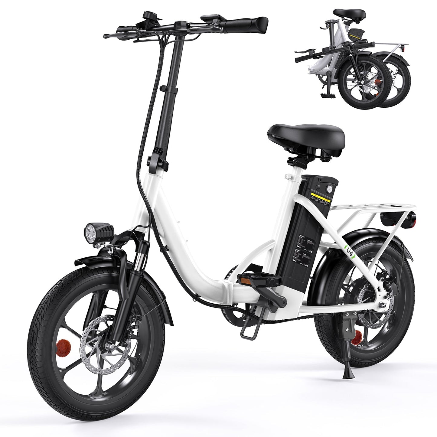 U4 Tiefeinsteiger Klappbar E-Bike - Weiß