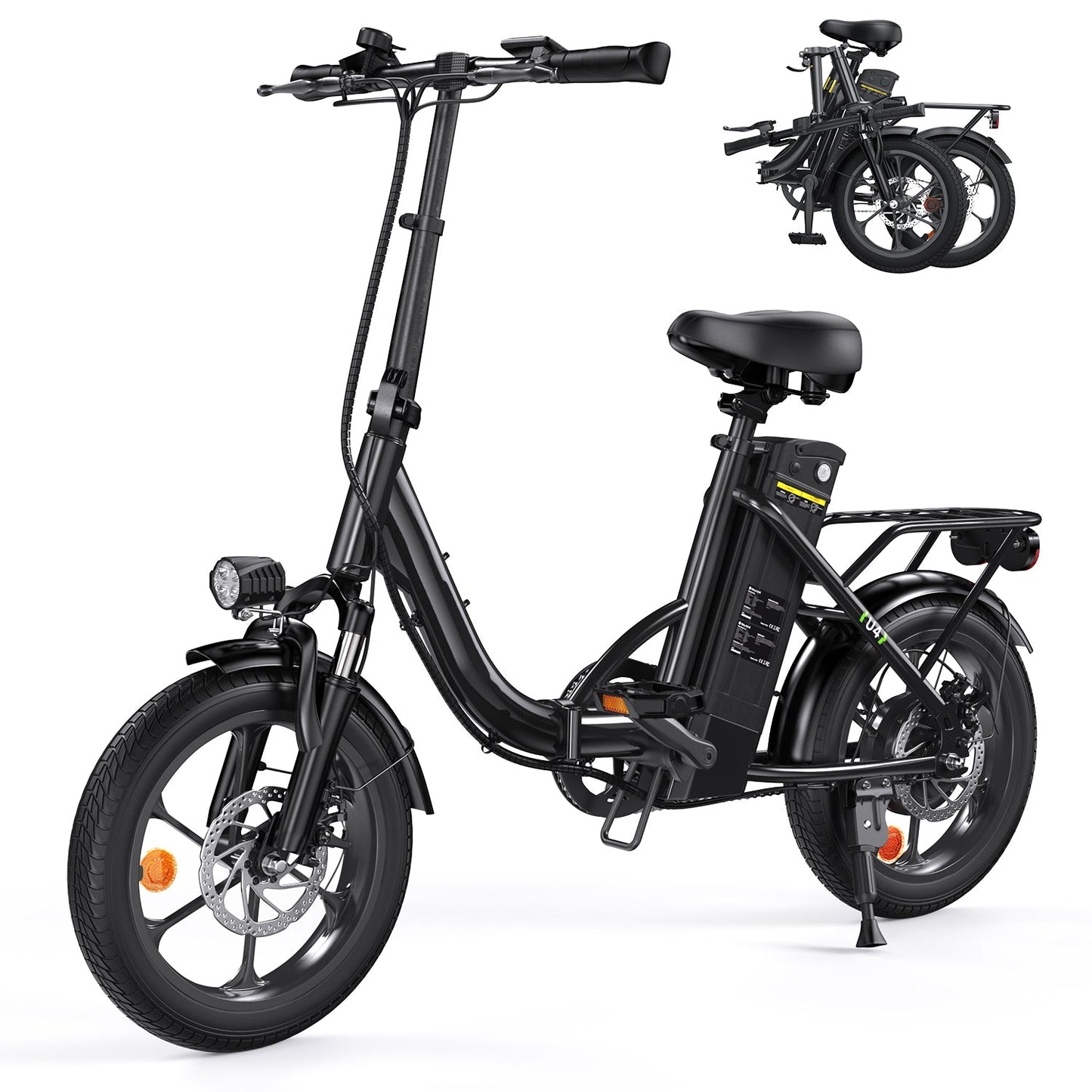 U4 Tiefeinsteiger Klappbar E-Bike - Schwarz