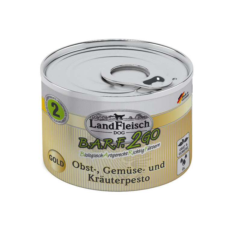 LandFleisch B.A.R.F.2GO Obst-, Gemüse und Kräuterpesto 6x200g