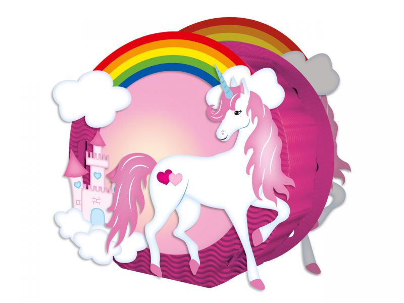 URSUS Easy Line Laternen-Bastelset »Einhorn & Schloss«