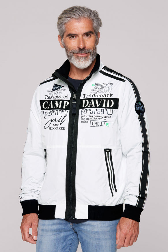 CAMP DAVID Leichter Blouson mit Tapes und Artworks