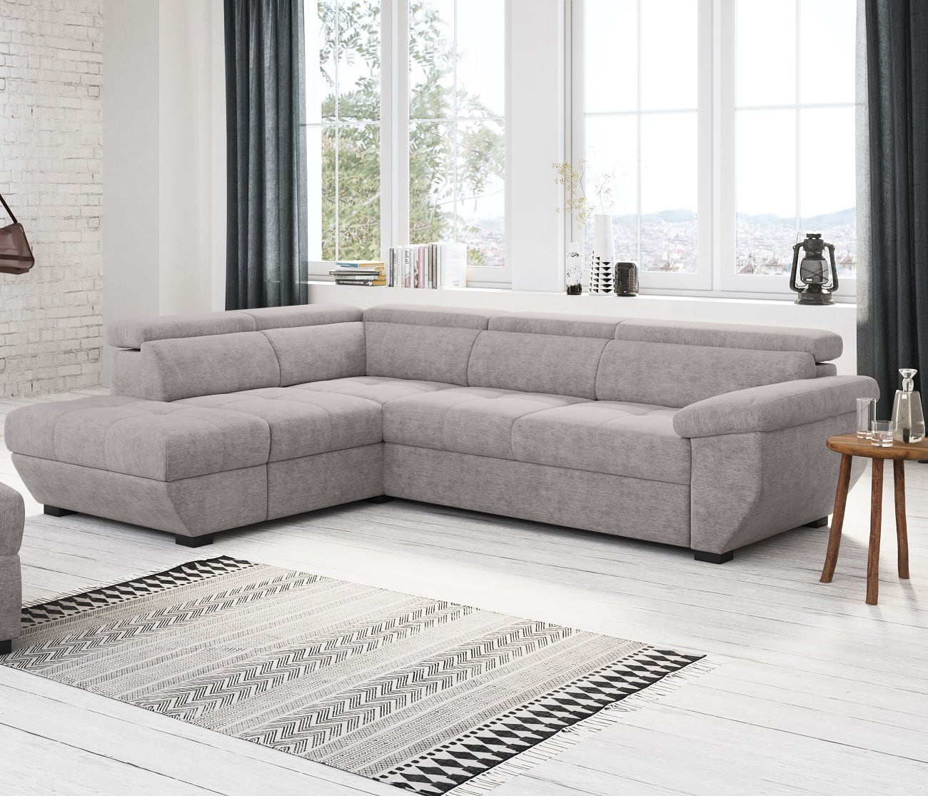 Ecksofa Speedway von Cotta mit Schlaffunktion und Bettkasten