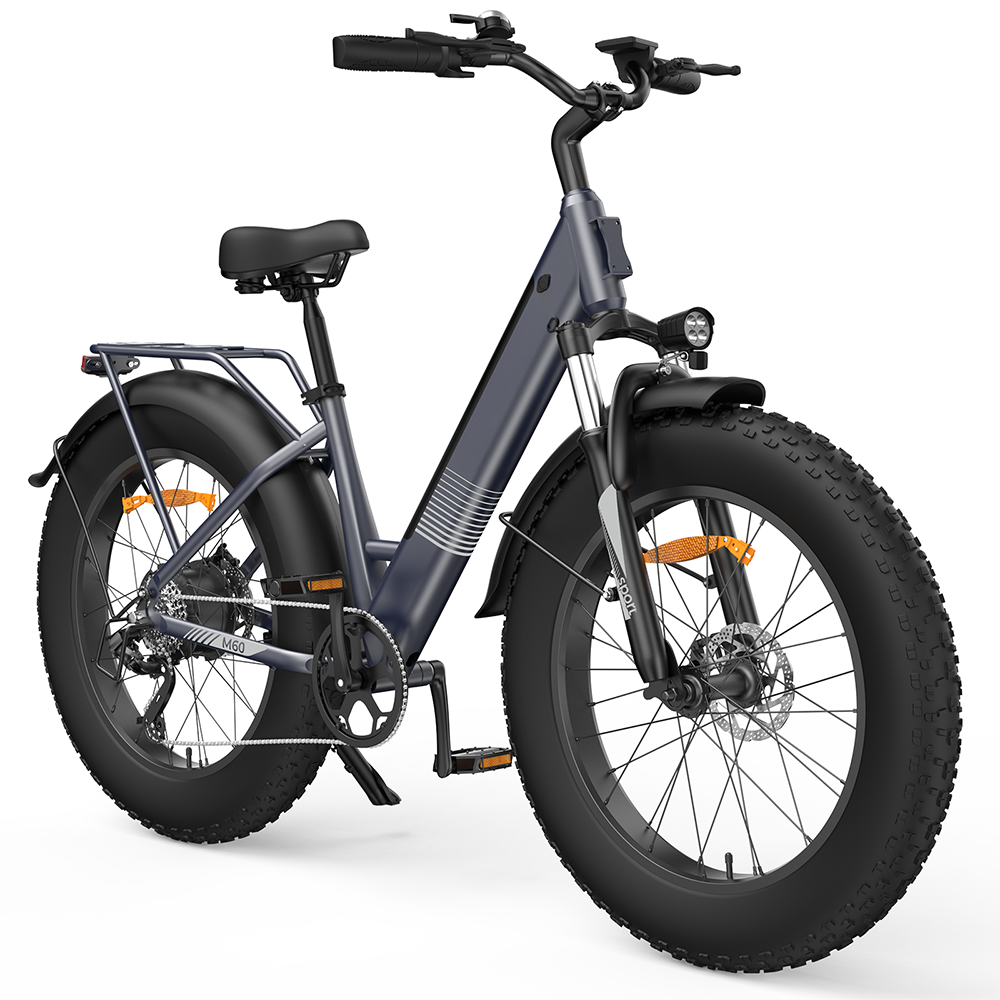M60 Fat Tire Trekking E-Bike 750w - M60 Stahlblau