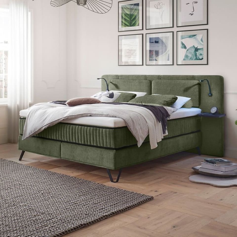 ED Exciting Design Boxspringbett Milazzo: Luxuriöser Schlafkomfort in Vogue-Mikrofaser mit 7 Farboptionen und innovativem 9-Zonen-Tonnentaschenfederkern