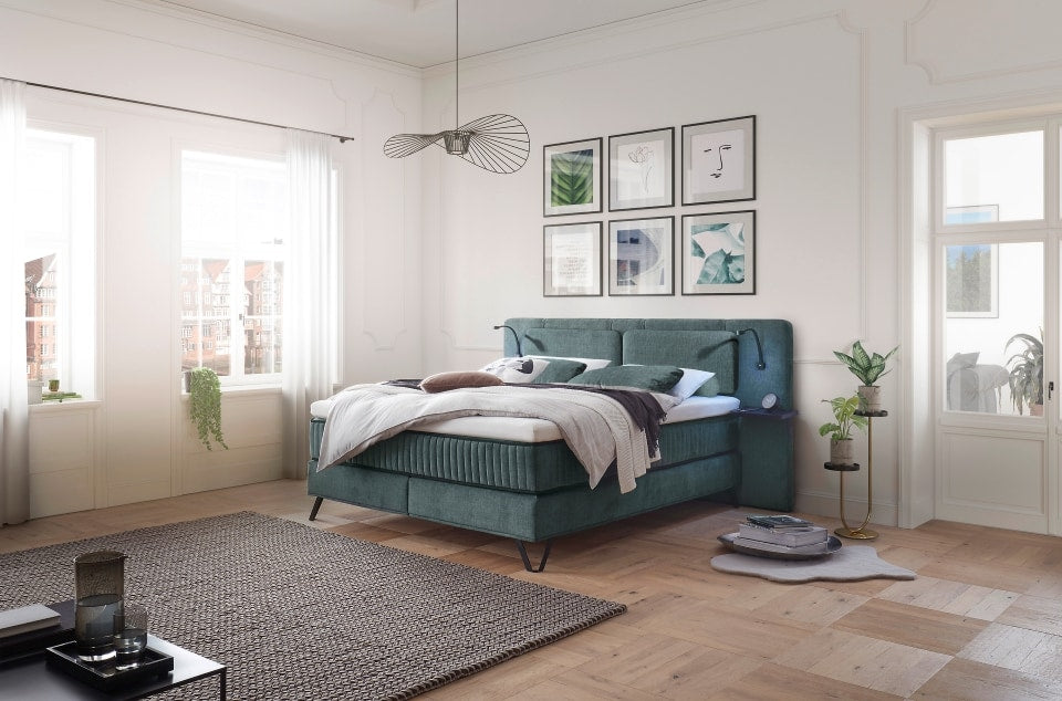 ED Exciting Design Boxspringbett Milazzo: Luxuriöser Schlafkomfort in Vogue-Mikrofaser mit 7 Farboptionen und innovativem 9-Zonen-Tonnentaschenfederkern