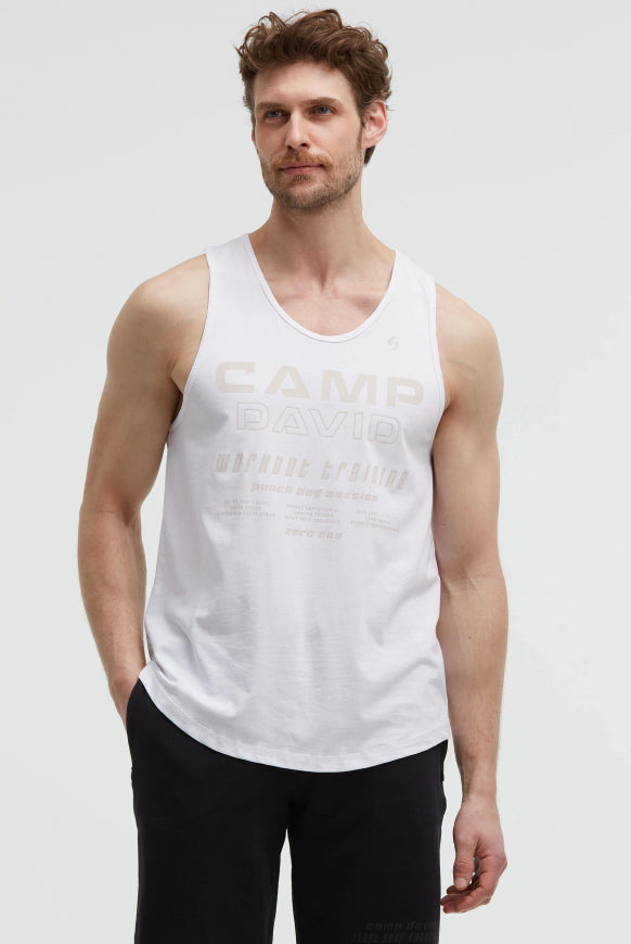 CAMP DAVID Muskelshirt mit Label Prints