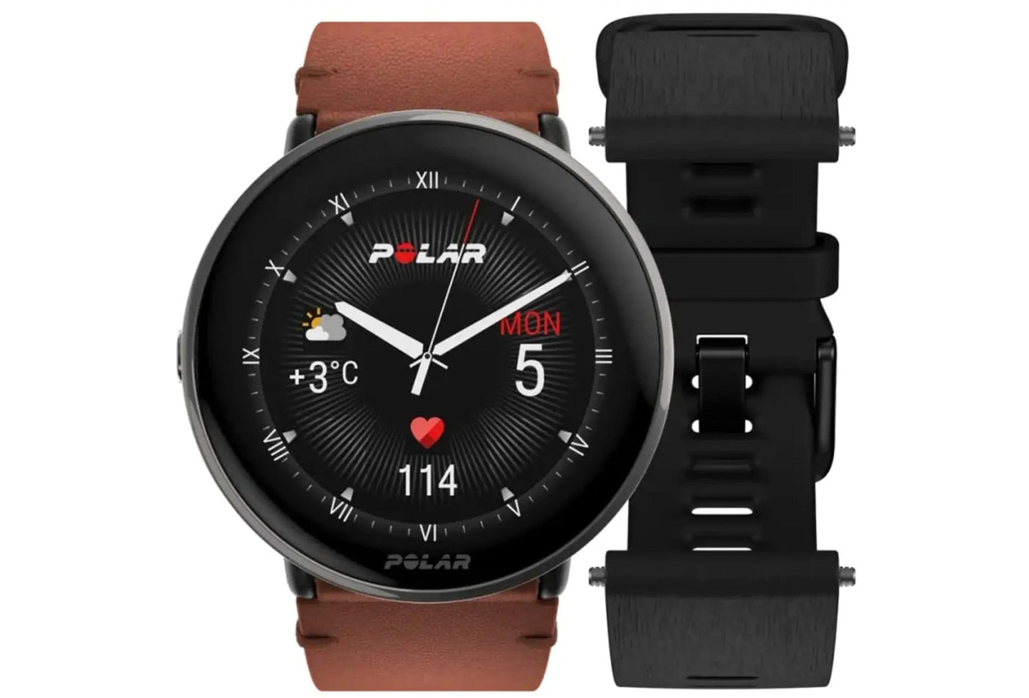 Ignite 3 Titanium + 1 Leder- und 1 Silikonarmband