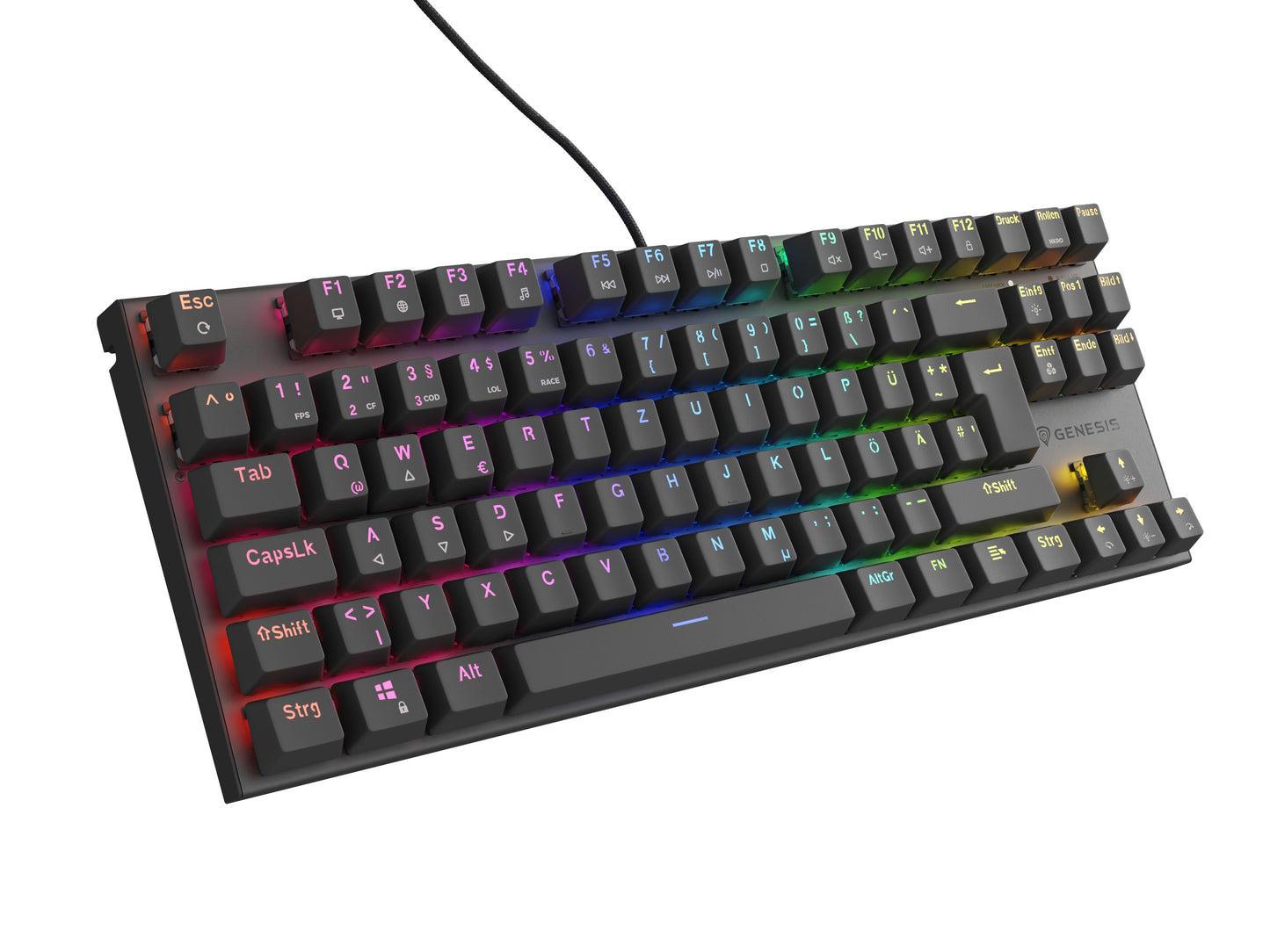 Genesis Gaming Tastatur THOR 303 TKL brown kabelgeb. (DE)