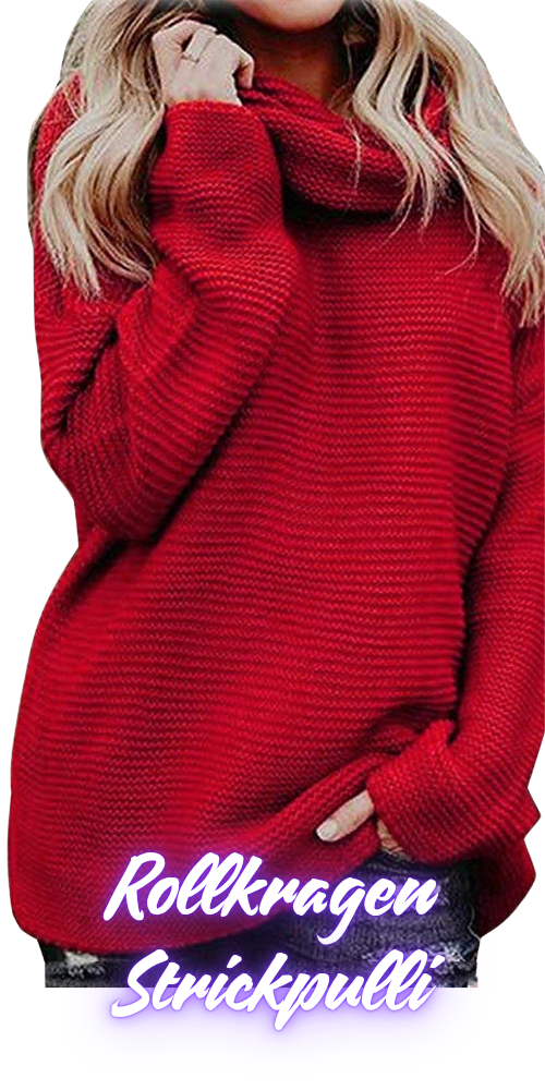 Eleganter Rollkragenpullover - Strick