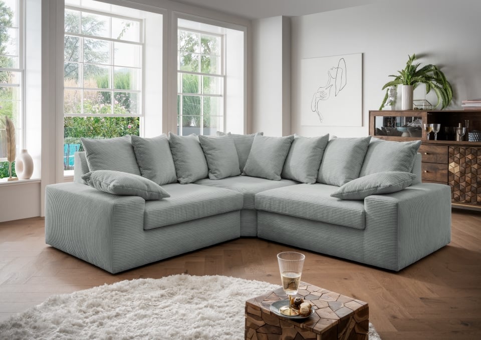 Ecksofa Sassari von Benformato: Gemütliche Eleganz in Cord - Perfekte Kuschelecke für dein Zuhause