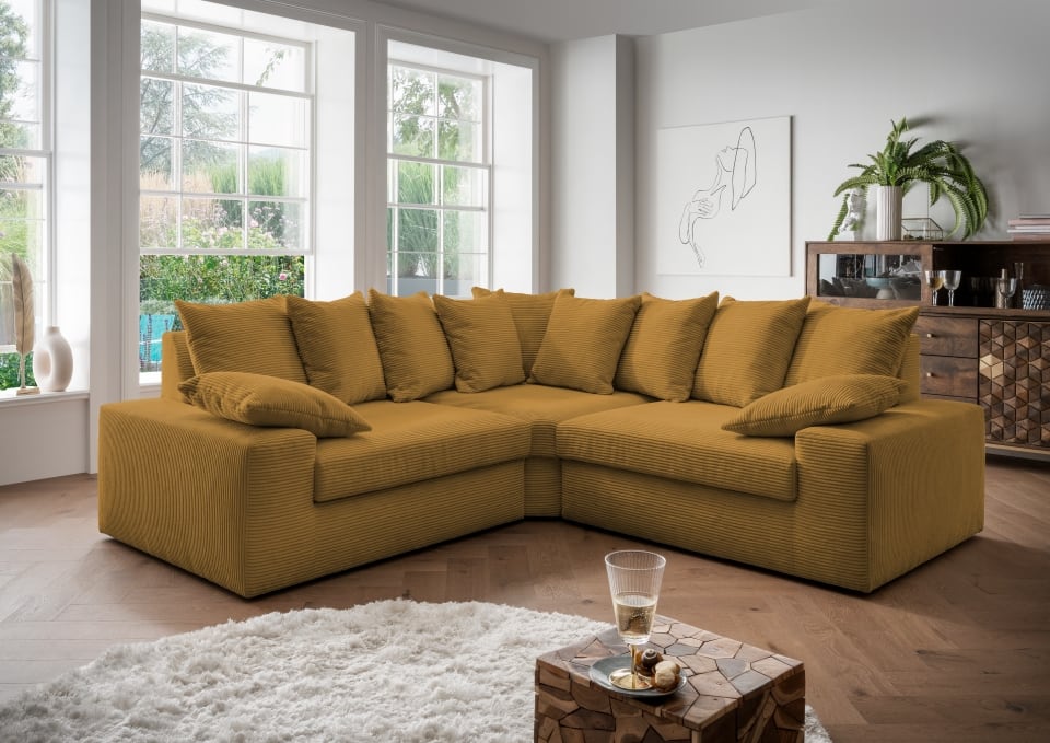 Ecksofa Sassari von Benformato: Gemütliche Eleganz in Cord - Perfekte Kuschelecke für dein Zuhause