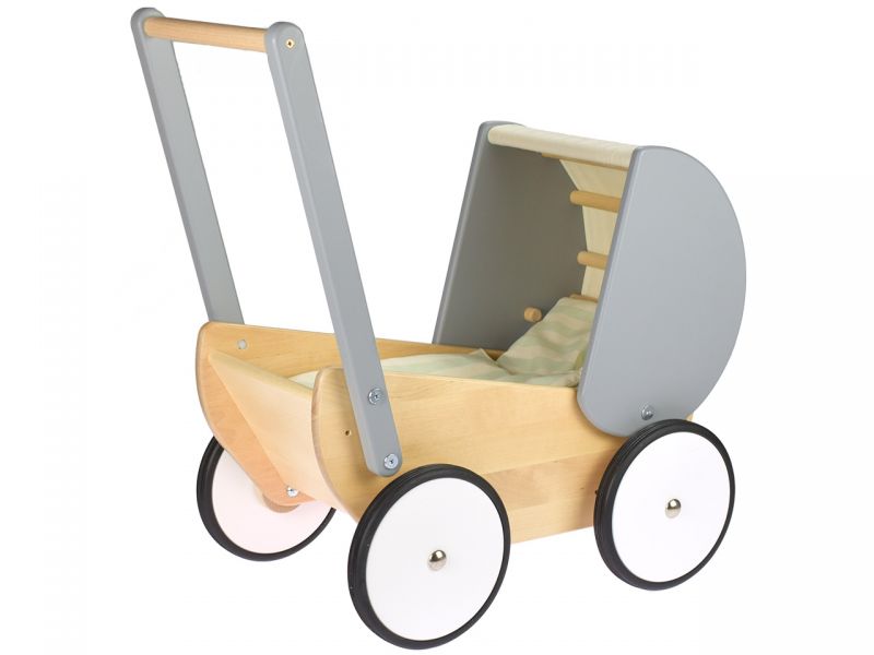 BAJO Puppenwagen, grau