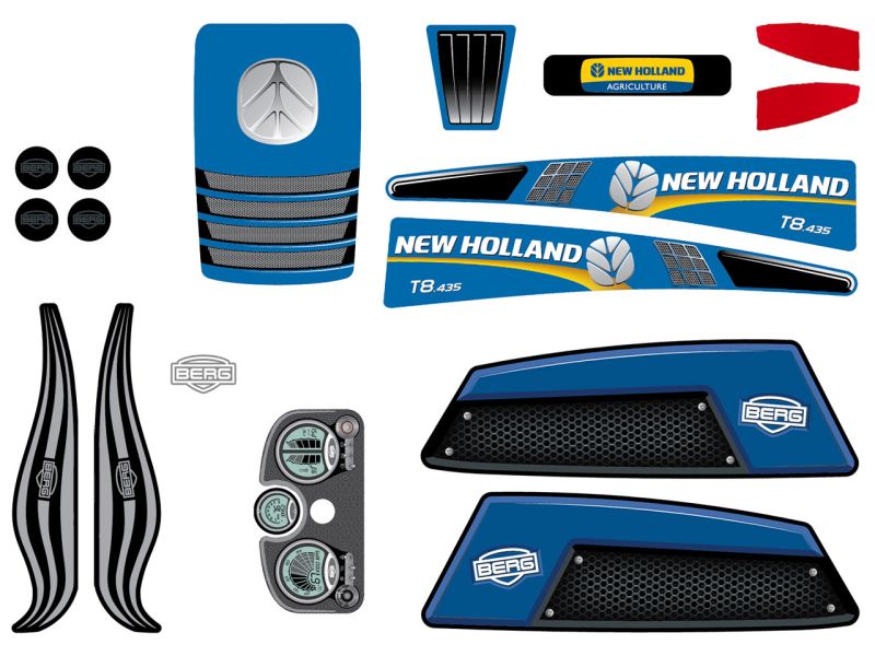 BERG Aufkleber-Set New Holland für Pedal-Gokarts