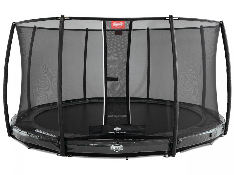 BERG Trampolin Elite InGround 430 Grey inkl. Sicherheitsnetz Deluxe, 2021