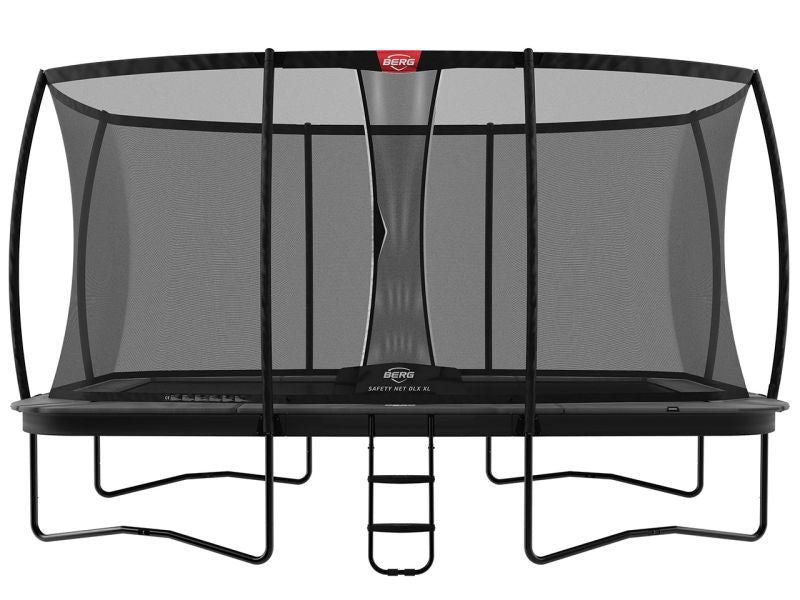 BERG Trampolin Ultim Elite Regular 500 Grey inkl. Sicherheitsnetz Deluxe XL und Leiter, 2021