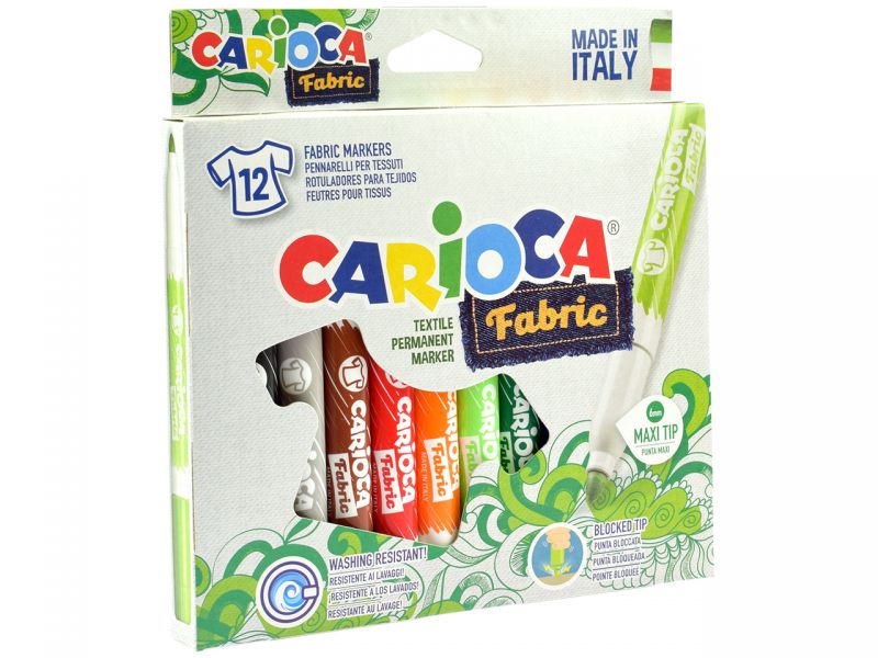 Carioca Textilmaler, 12 Farben