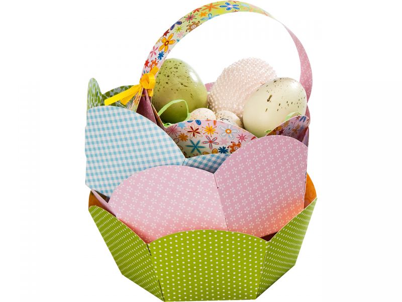 Folia Geschenkkörbchen-Bastelset, 9 Stück, vorgestanzt