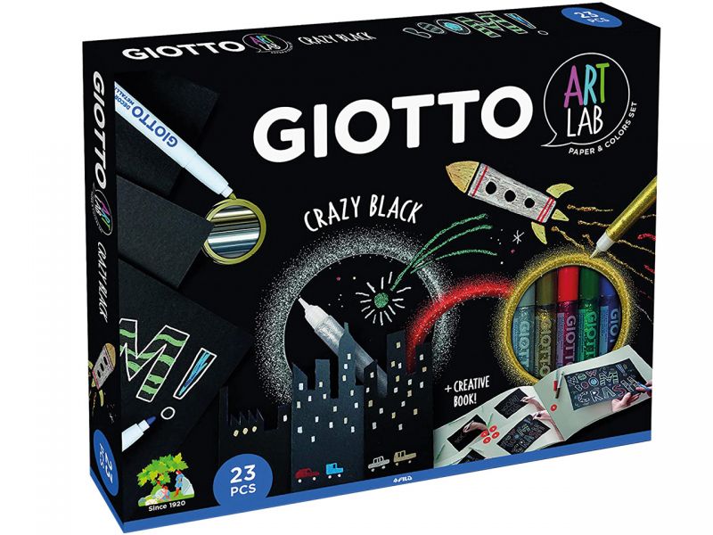 Giotto Art Lab »Crazy Black« Bastelset, 23-tlg.