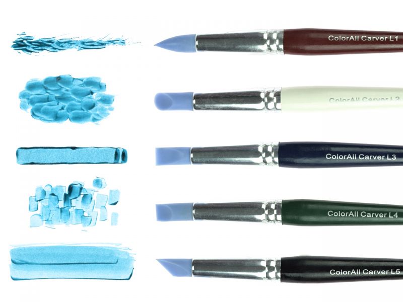 Collall Gummipinsel-Set, 5 Formen